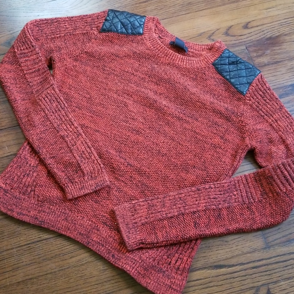 H&M Leather Shoulder Sweater